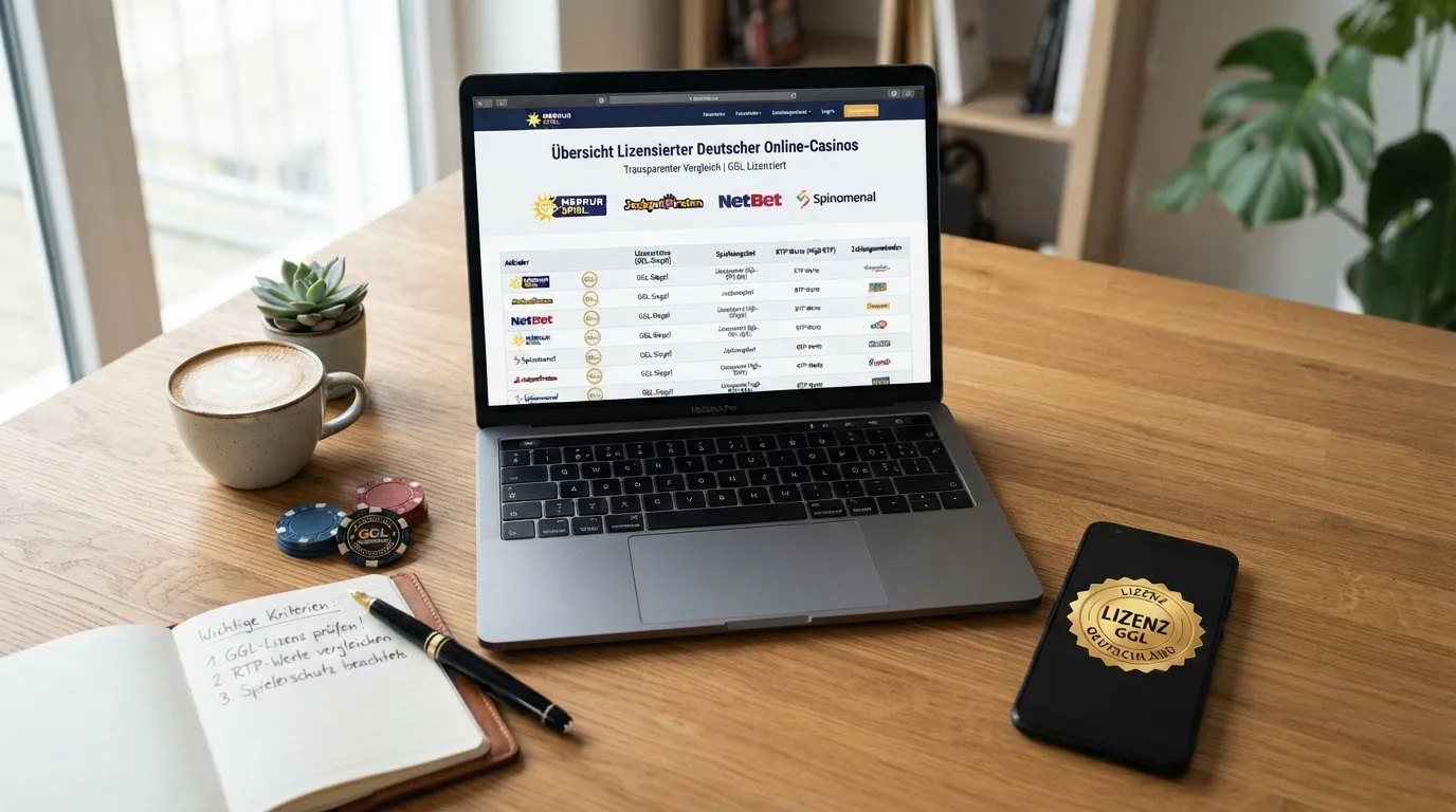 Tabelle der zehn geprüften Anbieter mit GGL-Lizenz-Status-Icons