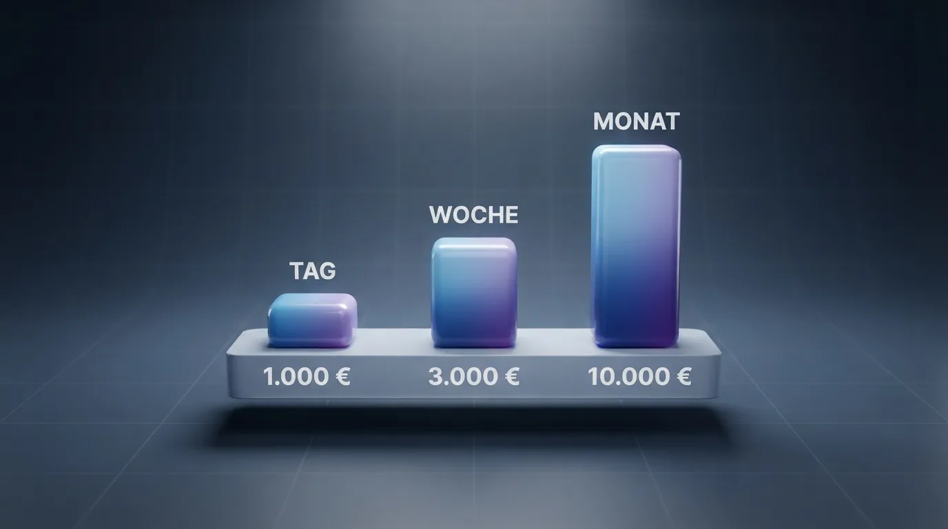 Vergleich der Auszahlungslimits: Tag, Woche und Monat im Überblick