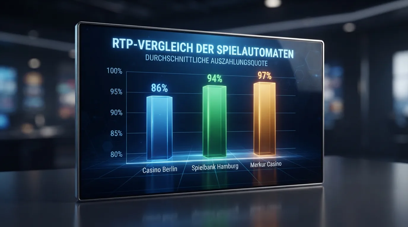 Grafischer Vergleich der Auszahlungsquoten (RTP) verschiedener Jackpot-Slot-Kategorien