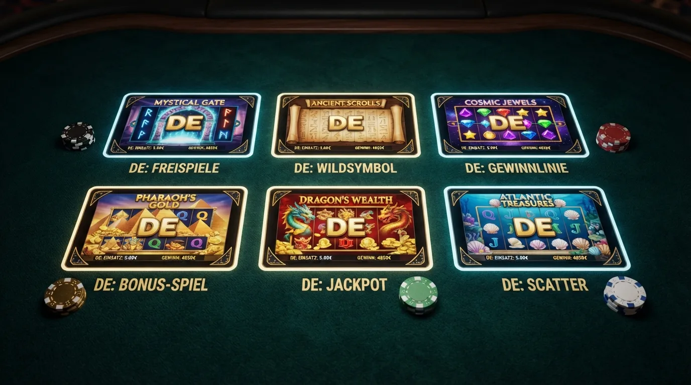 Karten mit beliebten Slot-Titeln und ihren RTP-Kennzahlen
