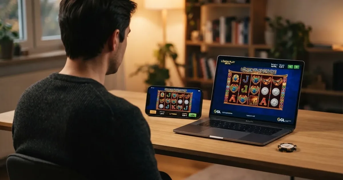 GGL-lizenzierte Online-Slots auf Smartphone und Desktop mit deutscher Flagge