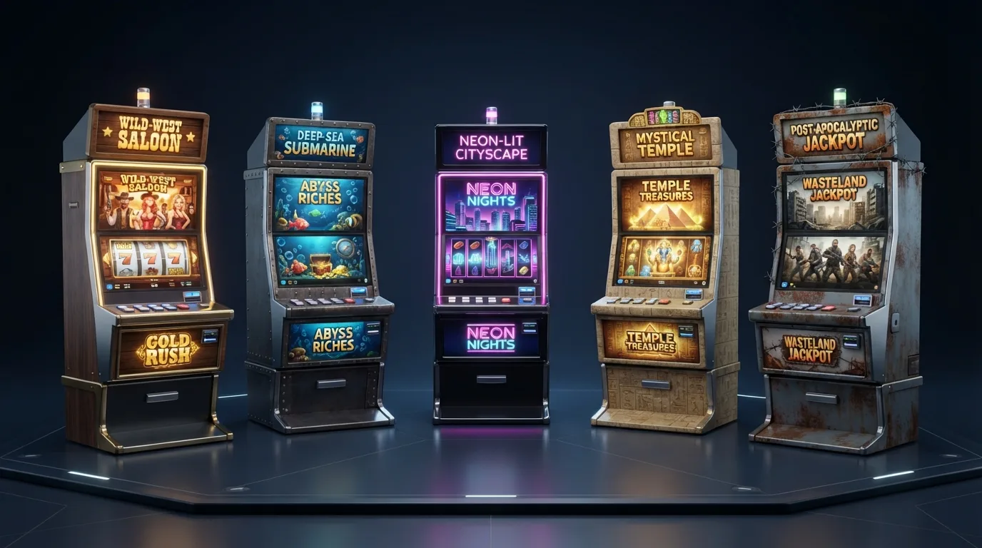 Cover-Collage der fünf empfohlenen Bonus-Buy-Slots