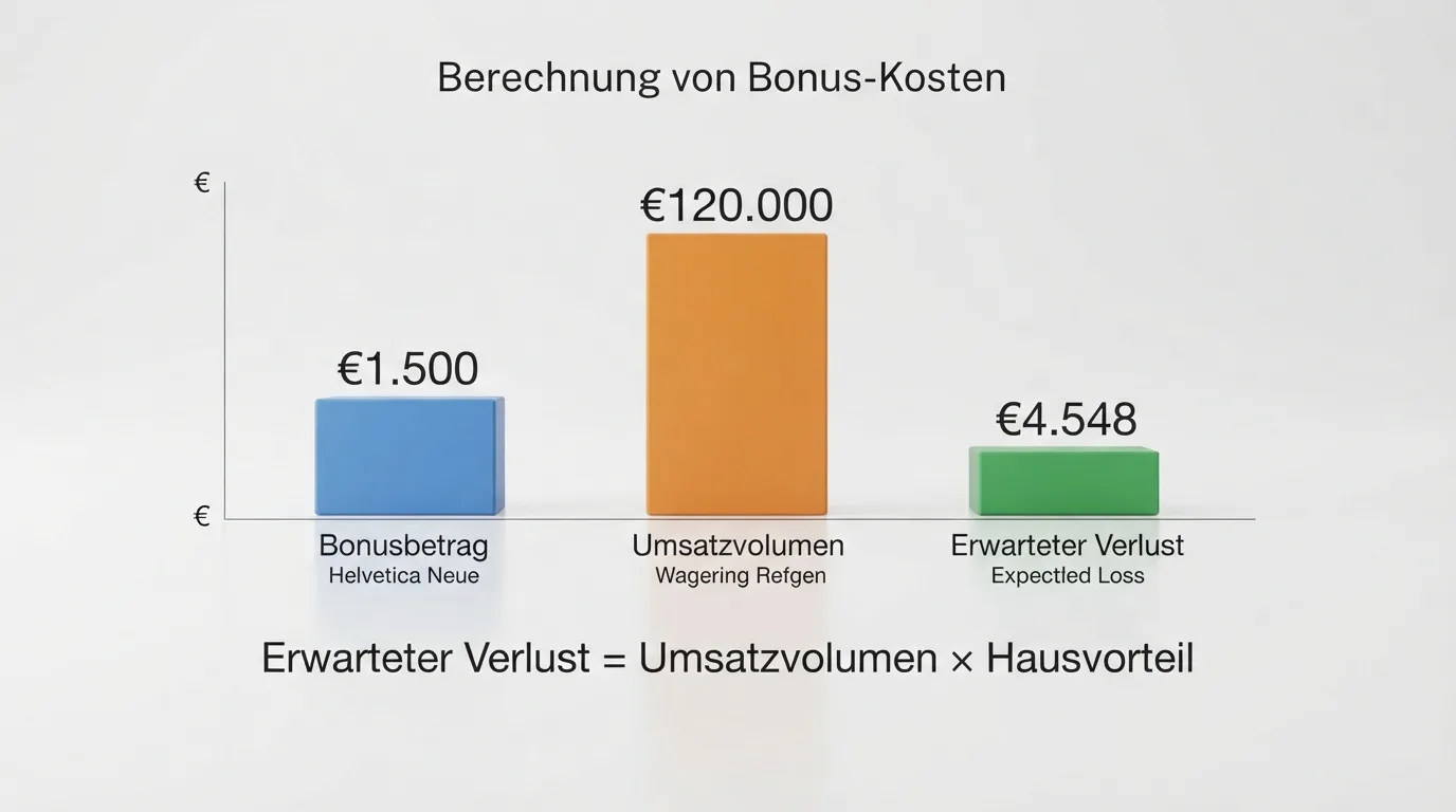 Rechenweg vom Bonus über Umsatzbedingung zum erwarteten Verlust