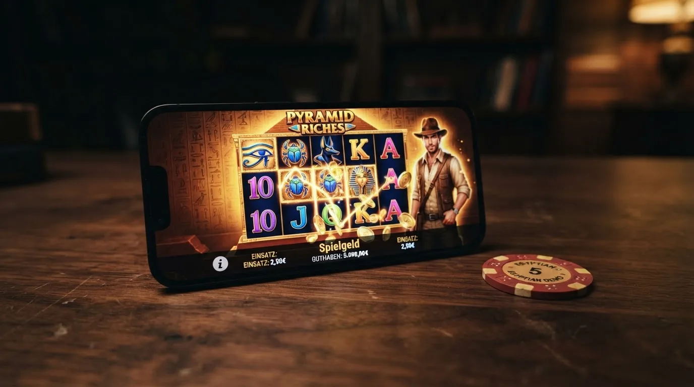 Book of Dead im Demo-Modus mit Spielgeld-Anzeige auf fünf Walzen