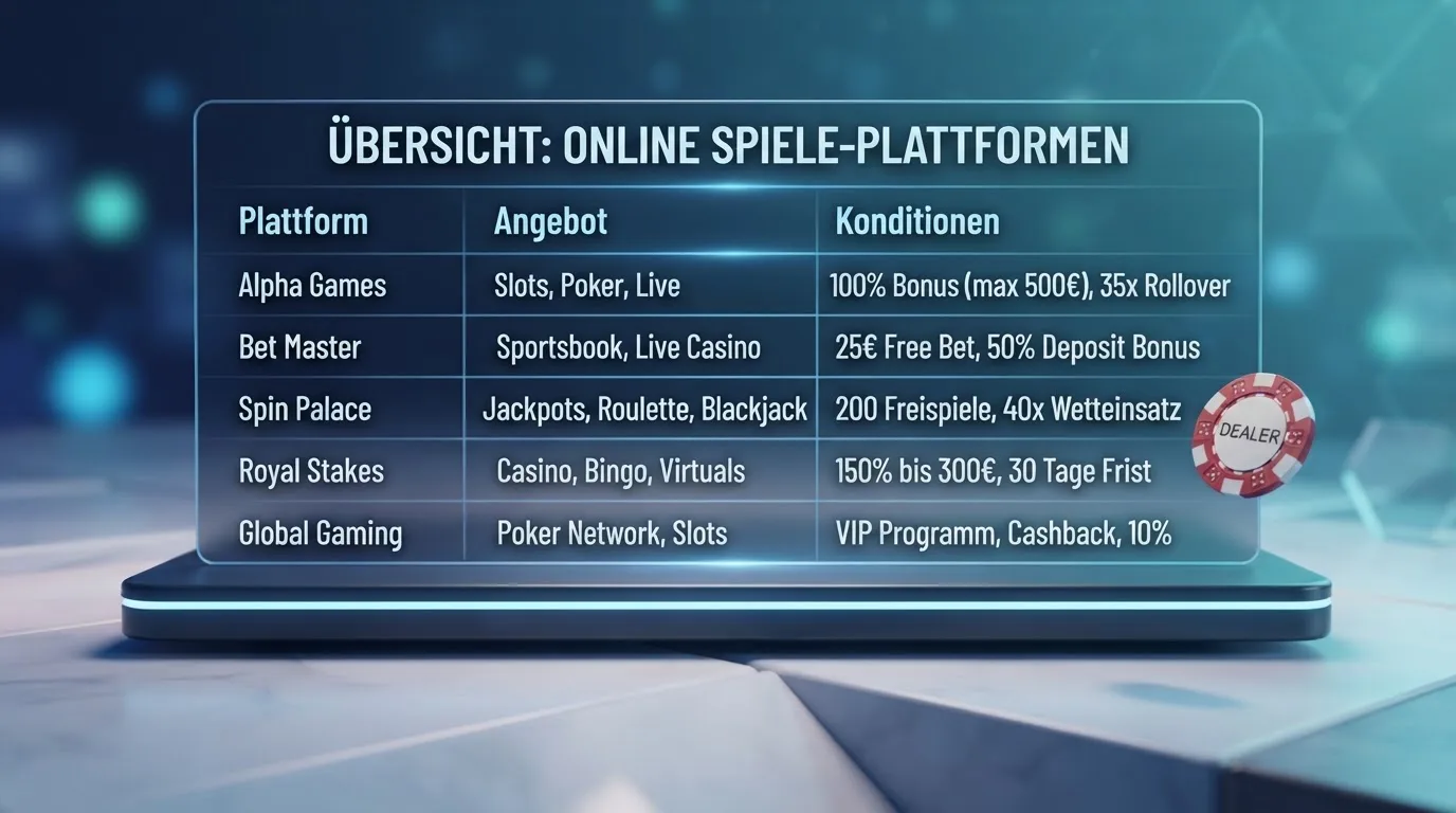 Casino-Logos Vergleichstabelle