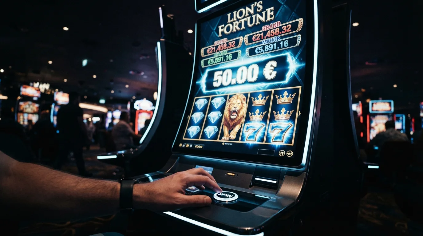 Ein High-Stake-Slot mit sichtbar höherer Einsatzanzeige im mehrstelligen Bereich