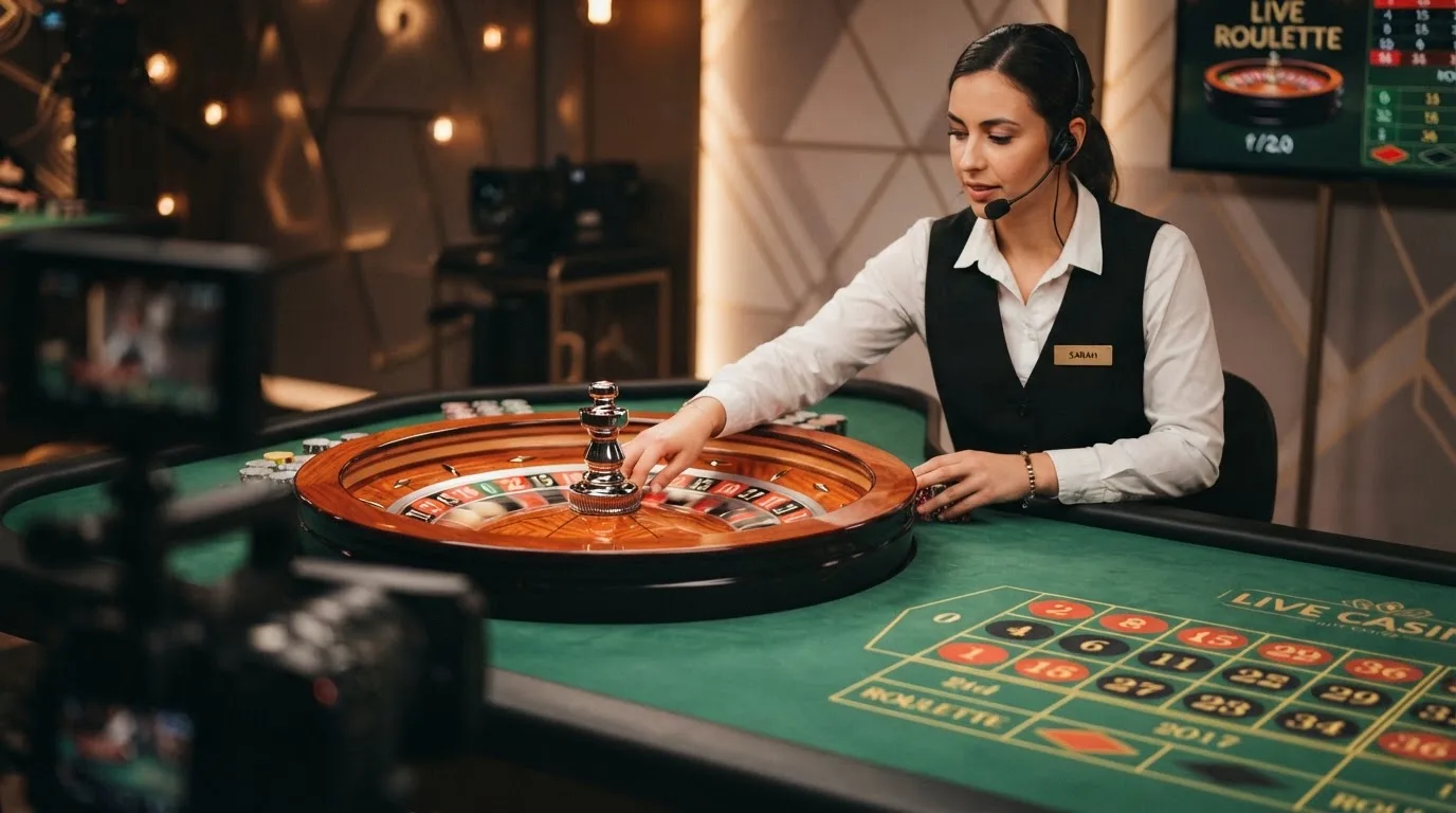 Live-Dealer-Tisch mit Croupier – Roulette, Blackjack und Baccarat bei Offshore-Anbietern