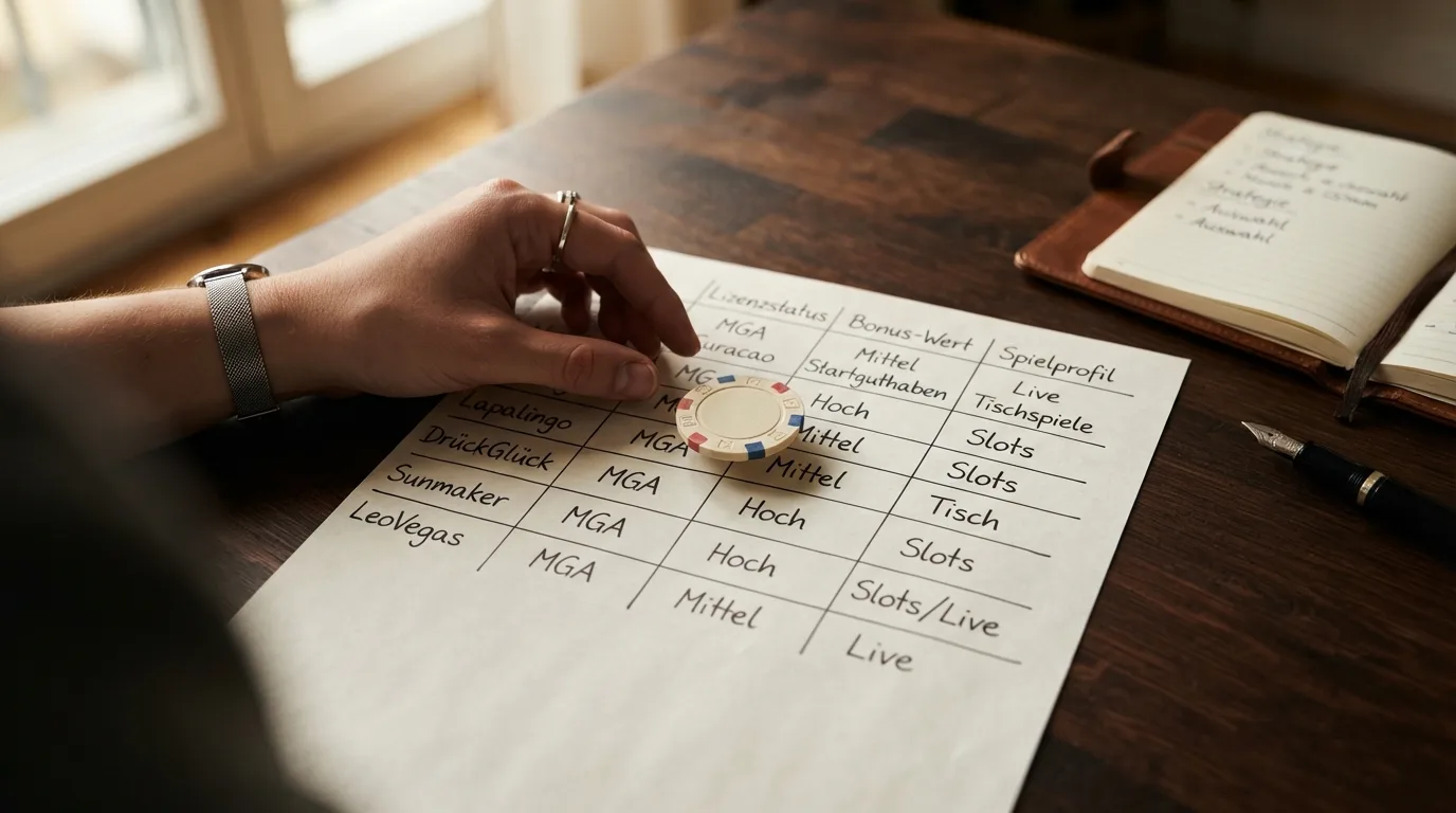 Entscheidungsmatrix: Lizenzstatus, Bonus-Wert und Spielprofil