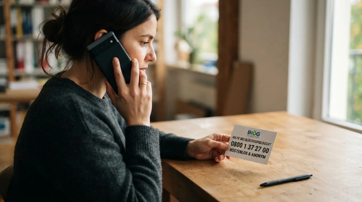 Kontaktkarte: Beratungstelefon BIÖG mit Hotline-Nummer und Selbsttest-Adresse