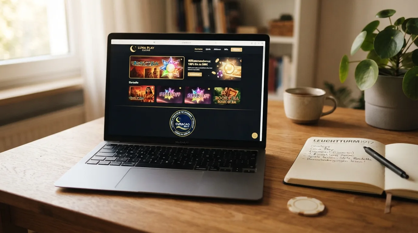 Branding und Startseite eines 2024 lizenzierten Curacao-Casinos