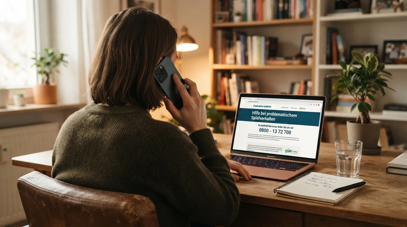 Symbolbild Spielerschutz: Telefon-Hotline und Beratungsangebot