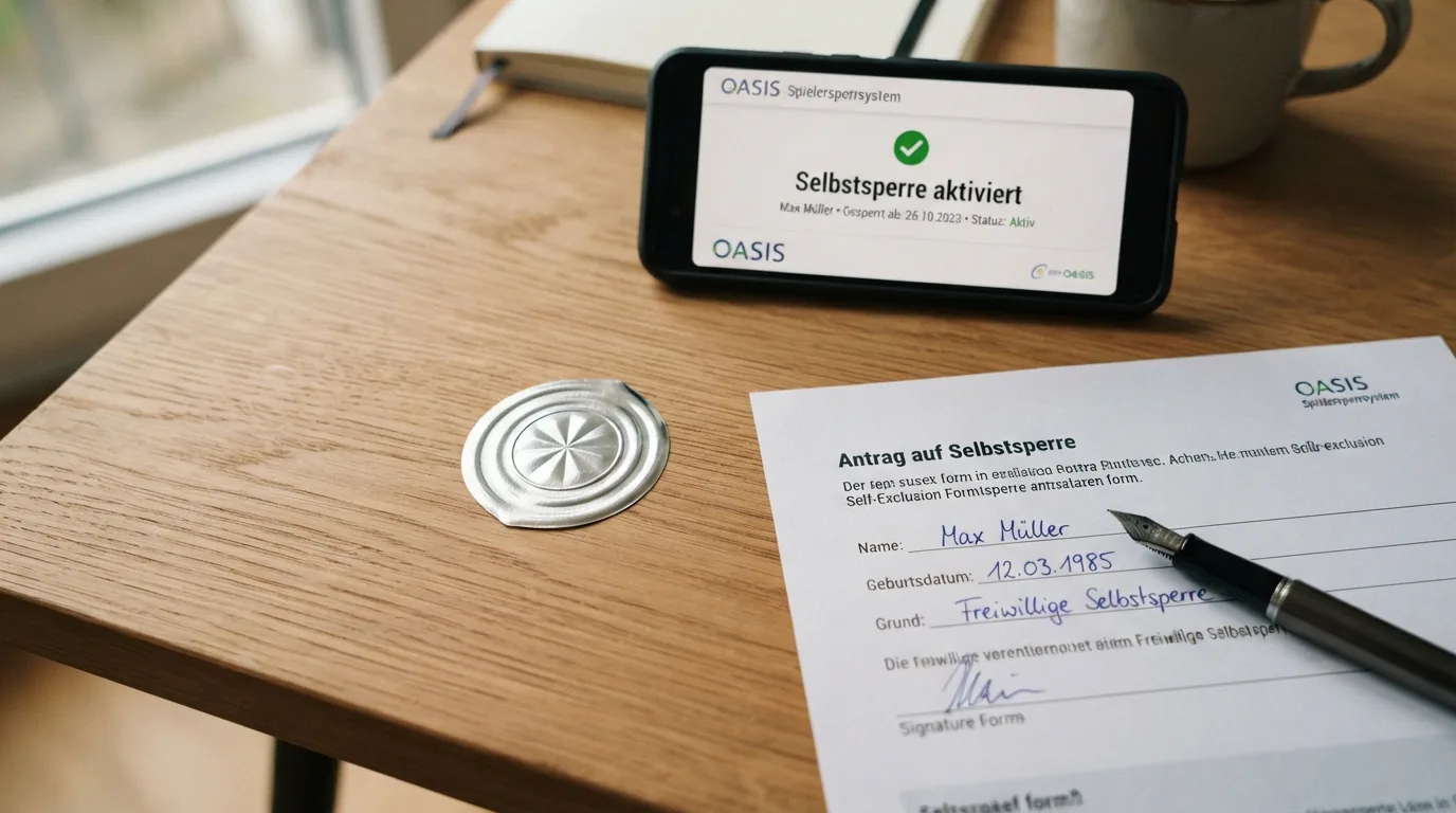 Schild mit Sperrsymbol und BIÖG-Hotline-Nummer