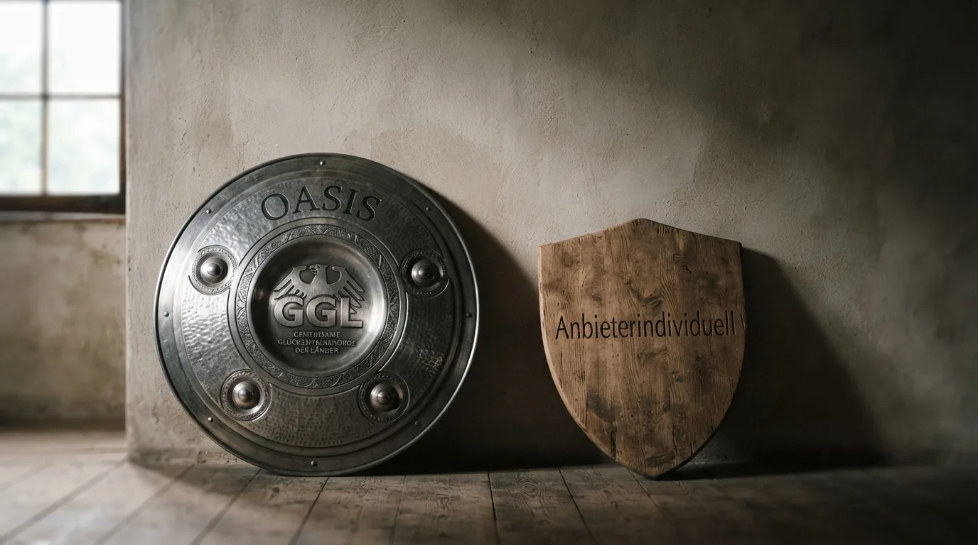 Vergleich OASIS-Schutzschild (GGL) mit kleinerem, anbieterindividuellem Schild (Offshore)