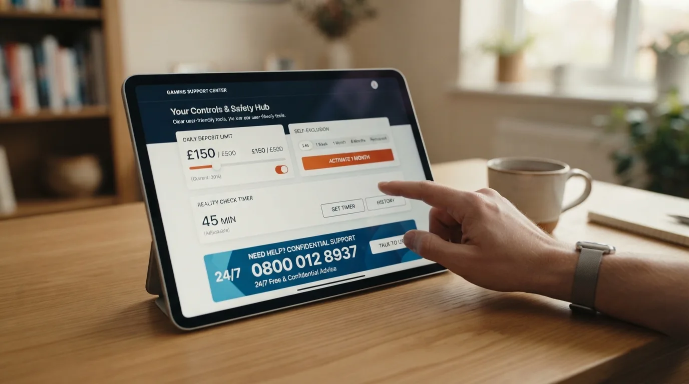 Dashboard mit Einzahlungslimit, Selbstsperre, Reality Check und der Hotline 0800 137 27 00