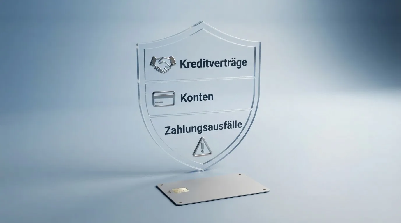Erklärgrafik: SCHUFA speichert Kreditverträge, Konten und Zahlungsausfälle – nicht aber Spielverhalten oder Casino-Konten